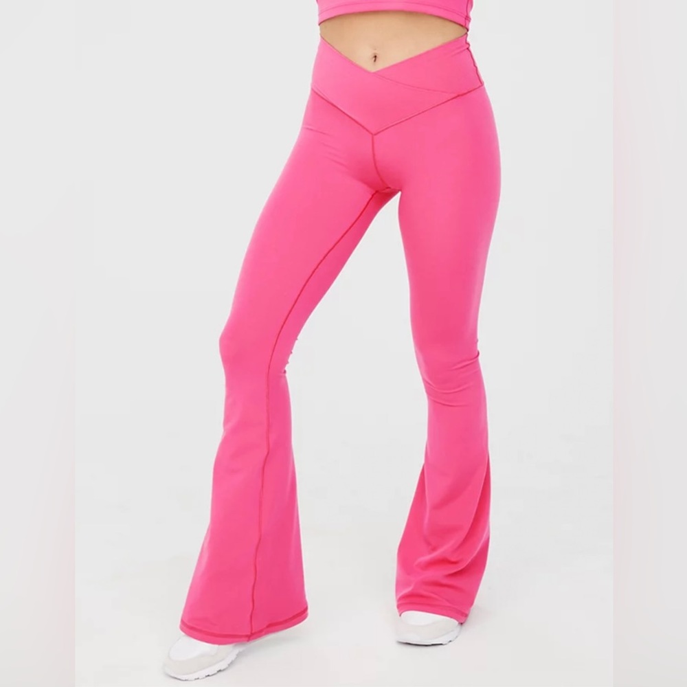 Aerie crossover flare leggings
